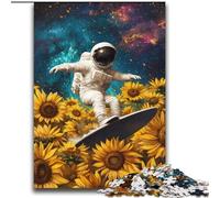 Puzzle da 2000 pezzi per adulti Girasole Astronauta per età 14 e oltre per divertimento in famiglia e giochi per serate regalo 70x100cm