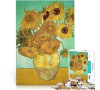 Puzzle da 2000 pezzi per adulti Girasoli Van Gogh Difficile da completare ma divertente e umoristico perché è ideale come regalo per tutta la famiglia 70x100cm