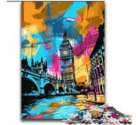 Puzzle da 2000 pezzi per adulti Graffiti Big Ben Gioco stimolante e gioco per famiglie con pezzi completamente interconnessi di forma casuale 70x100cm