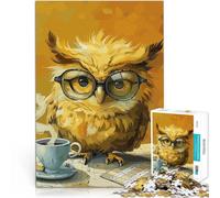 Puzzle da 2000 pezzi per adulti Gufo giallo Giocattoli che creano dipendenza e sfidano l'intelligenza del cervello Opera d'arte 70x100cm