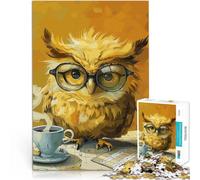 Puzzle da 2000 pezzi per adulti Gufo giallo Giocattoli che creano dipendenza e sfidano l'intelligenza del cervello Opera d'arte 70x100cm