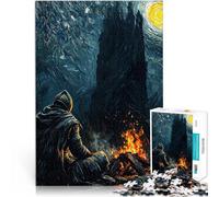 Puzzle da 2000 pezzi per adulti Il cavaliere oscuro del falò Allena il tuo cervello e le tue mani offerte come regali per tutta la famiglia 70x100cm