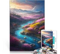 Puzzle da 2000 pezzi per adulti Il fiume della vita Giocattolo educativo intellettuale decomprimente Regalo di compleanno, regali, arte murale 70x100cm
