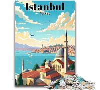 Puzzle da 2000 pezzi per adulti, Istanbul, Turchia, giochi educativi fai da te con poster abbinato e foglio di quiz per età 14+ 2000 pezzi (70x100cm)