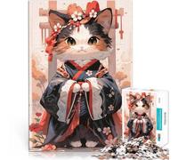 Puzzle da 2000 pezzi per adulti Kimono gatto Giappone Kawaii Giocattoli di gioco impegnativi è ideale come regalo per tutta la famiglia 70x100cm