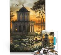 Puzzle da 2000 pezzi per adulti La Biblioteca Gotica Giocattolo educativo intellettuale decomprimente Gioco educativo per compleanno e Natale 70x100cm