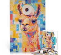 Puzzle da 2000 pezzi per adulti Lama con carta igienica Vacanza a casa: uccidere il tempo con pezzi completamente interconnessi di forma casuale 70x100cm