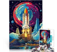 Puzzle da 2000 pezzi per adulti Lancio dello Space Shuttle Giocattoli di gioco impegnativi con poster abbinato e foglio di quiz 70x100cm