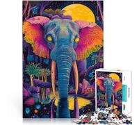 Puzzle da 2000 pezzi per adulti L'elefante, il re della foresta Fatto di carta,per età 14+ Interessante riduzione dello stress Regalo di compleanno, regali, arte murale。misurare:70x100cm