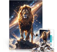 Puzzle da 2000 pezzi per adulti Leone maestoso nello spazio Allena il tuo cervello e le tue mani Migliorare l'amore tra le coppie 70x100cm