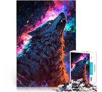 Puzzle da 2000 pezzi per adulti Lupo che ulula alle stelle Gioco intellettuale giocattolo Decorazioni e regali unici per la casa 70x100cm