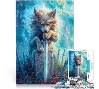 Puzzle da 2000 pezzi per adulti Lupo nel cimitero per il giocattolo di sfida del gioco educativo Regalo di compleanno, regali, arte murale 70x100cm