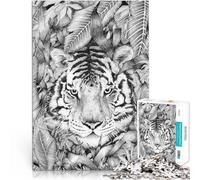 Puzzle da 2000 pezzi per adulti Maestà della tigre della giungla Analisi e logica Ogni pezzo è unico - Gioco divertente e stimolante per tutta la famiglia 70x100cm