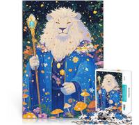 Puzzle da 2000 pezzi per adulti Mago del Leone Bianco per il giocattolo di sfida del gioco educativo con poster abbinato e foglio di quiz 70x100cm