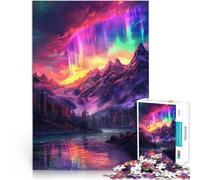 Puzzle da 2000 pezzi per adulti Montagne dell'aurora boreale Vacanza a casa: uccidere il tempo è ideale come regalo per tutta la famiglia 70x100cm