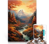 Puzzle da 2000 pezzi per adulti Montagne in autunno Difficile da completare ma divertente e umoristico Migliorare l'amore tra le coppie 70x100cm