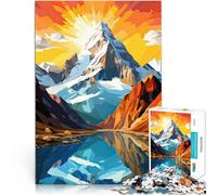 Puzzle da 2000 pezzi per adulti Montagne PopArt per il giocattolo di sfida del gioco educativo con poster abbinato e foglio di quiz 70x100cm
