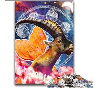Puzzle da 2000 pezzi per adulti, motivo: Capricorno, segno zodiacale, gioco rompicapo, decorazione da parete, compleanno e Natale, 70x100cm