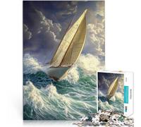 Puzzle da 2000 pezzi per adulti Navigando attraverso la tempesta ,Adatto a partire dai 14 anni Difficile e impegnativo Attività divertenti a casa, regali di compleanno, regali di viaggio,。