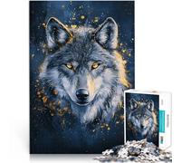 Puzzle da 2000 pezzi per adulti Nel buio Lupo Fatto di carta，Adatto a partire dai 14 anni Giocattolo educativo per l'apprendimento Lista dei desideri con Babbo Natale。misurare：70x100cm