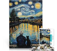 Puzzle da 2000 pezzi per adulti “Notte stellata con compagno” Fatto di carta，per età 14+ Vacanze a casa: ammazzare il tempo Giochi Giocattoli Regalo。misurare：70x100cm/27.5x39.3pollice