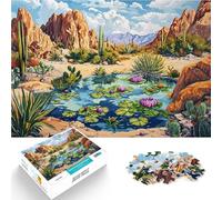 Puzzle da 2000 pezzi per adulti Oasi nel deserto con una leggenda Assemblaggio del modello Adatto per la decorazione del desktop 70x100cm
