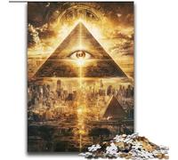 Puzzle da 2000 pezzi per adulti Occhio misterioso, impegnativo da completare ma divertente e umoristico con poster abbinato e foglio di quiz 70x100cm