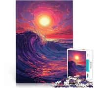 Puzzle da 2000 pezzi per adulti Onda del tramonto Giocattoli educativi per l'apprendimento Giochi per famiglie gioco di sfida unico 70x100cm
