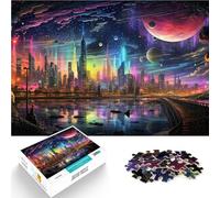 Puzzle da 2000 pezzi per adulti Opera d'arte psichedelica della città Assemblaggio del modello perché è ideale come regalo per tutta la famiglia 70x100cm
