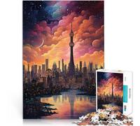 Puzzle da 2000 pezzi per adulti Opera d'arte sullo skyline della città Fatto di cartone per età 14+ Gioco intellettuale Regalo divertente per la famiglia misurare:70x100cm