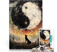 Puzzle da 2000 pezzi per adulti Osservare la volpe allo Yin Yang Difficile e sfidante con pezzi completamente interconnessi di forma casuale 70x100cm