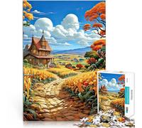 Puzzle da 2000 pezzi per adulti paesaggio di campagna Fatto di carta，per 14+ Analisi e logica Regali di Babbo Natale segreto。misurare：70x100cm/27.5x39.3pollice