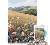 Puzzle da 2000 pezzi per adulti Paesaggio di prato fiorito Gioco impegnativo e gioco in famiglia Migliorare l'amore tra le coppie 70x100cm