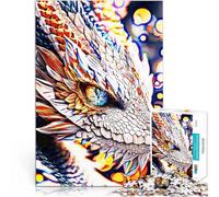 Puzzle da 2000 pezzi per adulti Primo piano dell'occhio del drago Gioco a quiz Attività divertenti a casa, regali di compleanno, regali di viaggio, 70x100cm