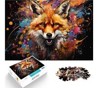 Puzzle da 2000 pezzi per adulti Puzzle graffiti volpe arte apprendimento puzzle educativo puzzle unico sfida gioco 70 x 100 cm per adolescente 14+