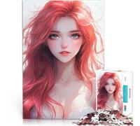 Puzzle da 2000 pezzi per adulti Ragazza anime con i capelli rossi Giochi educativi fai da te Migliorare l'amore tra le coppie 70x100cm