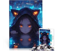 Puzzle da 2000 pezzi per adulti Ragazza anime con orecchie da gatto Giochi educativi Decorazione murale Regali unici per compleanno e Natale 70x100cm