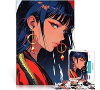 Puzzle da 2000 pezzi per adulti Ragazza anime con serpente Allena il tuo cervello e le tue mani Collezione di artisti, Belle arti 70x100cm