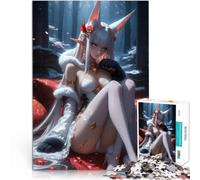 Puzzle da 2000 pezzi per adulti Ragazza anime dai capelli bianchi nella foresta Gioco rompicapo perché è ideale come regalo per tutta la famiglia 70x100cm