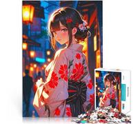 Puzzle da 2000 pezzi per adulti Ragazza anime in kimono Giocattoli di gioco impegnativi Attività divertenti a casa, regali di compleanno, regali di viaggio, 70x100cm