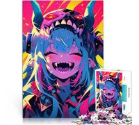 Puzzle da 2000 pezzi per adulti Ragazza anime sorridente con maschera da demone Sollievo dallo stress Regalo di compleanno, regali, arte murale 70x100cm