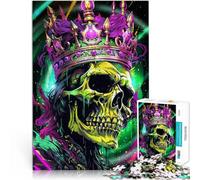 Puzzle da 2000 pezzi per adulti “Re del teschio al neon” Fatto di carta,Adatto a persone dai 14 anni in su Interessante riduzione dello stress Regali interessanti per ridurre lo stress。