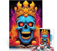 Puzzle da 2000 pezzi per adulti Re del teschio pazzo di Halloween Giocattoli fai da te Ogni pezzo è unico - Gioco divertente e stimolante per tutta la famiglia 70x100cm