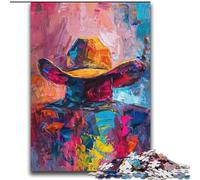 Puzzle da 2000 pezzi per adulti, regali a forma di cappello da cowboy per età 14+ Difficili da completare ma divertenti e umoristici Ottimi regali e giocattoli 70x100cm