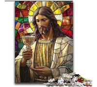 Puzzle da 2000 pezzi per adulti, regali in vetro colorato raffigurante Gesù, per età 14+ Difficili da completare ma divertenti e spiritosi Ottimi regali e giocattoli 70x100cm