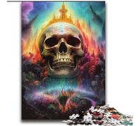 Puzzle da 2000 pezzi per adulti, regali, teschio psichedelico, giocattoli educativi per l'apprendimento, giochi per famiglie, adatti per la decorazione del desktop, 70x100cm