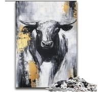 Puzzle da 2000 pezzi per adulti, regali, toro nero e oro per età 14+, giochi educativi per adulti e adolescenti, regalo artistico 70x100cm