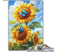 Puzzle da 2000 pezzi per adulti, regalo Girasole Farfalla, per età 14 anni e oltre, giocattolo educativo intellettuale decomprimente, ottimo regalo, 70x100cm