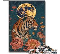 Puzzle da 2000 pezzi per adulti, regalo "Tigre sotto la luna", giocattolo educativo intellettuale decomprimente, adatto a coppie dai 14 anni in su, 70x100cm