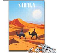 Puzzle da 2000 pezzi per adulti, regalo "Viaggio attraverso il Sahara", adatto a persone dai 14 anni in su Difficile da completare ma divertente e umoristico Ottimo regalo Dimensioni: 70x100cm